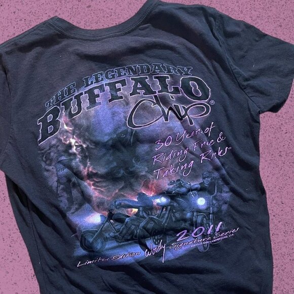 Next Level Apparel Tops - Women’s buffalo chip biker shirt